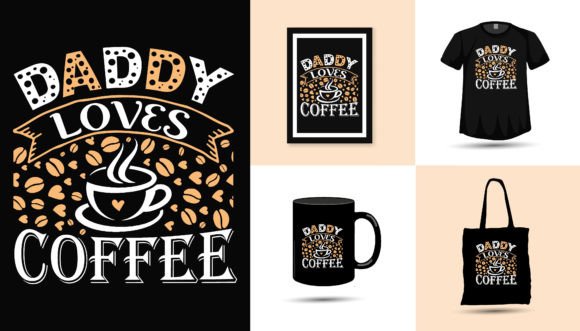 Coffee Lovers Dad Fathers T Shirt Design: A Creative Asset
