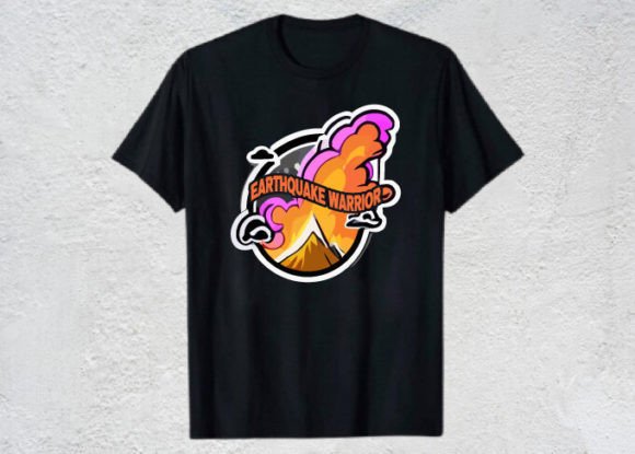 Earthquake T-Shirt Design 11: Strength in Visual Form