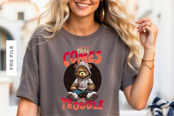 Here Comes the Trouble T-shirt Design: A Bold Statement