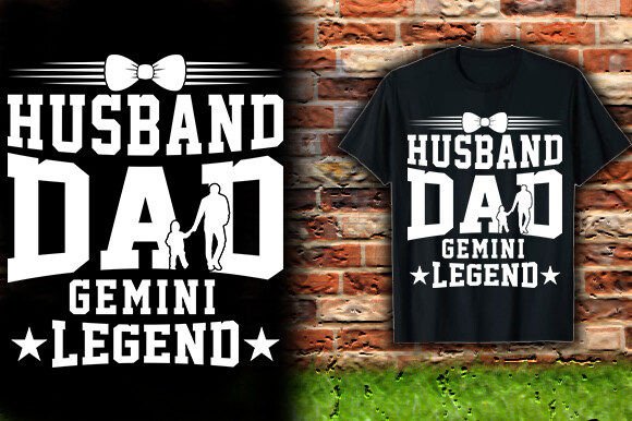 Husband Dad Gemini Legend: A Designer's T-Shirt Asset