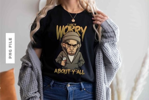 I Ain't Worry About Y'all: Bold Typography for Modern Merch