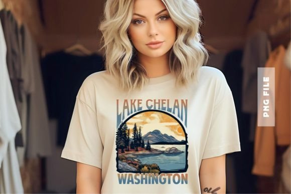Lake Chelan T-Shirt Design: A Premium Creative Asset