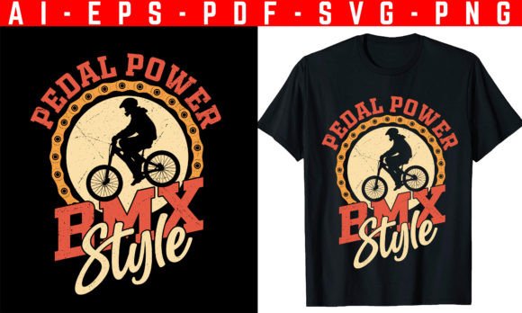Pedal Power, BMX Style T-shirt Design: A Dynamic Asset