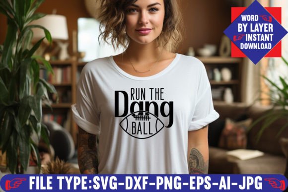 Run the Dang Ball SVG Design: Dynamic Visuals