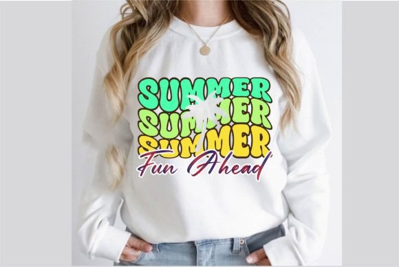 Summer Fun Ahead Retro PNG Design: Vibrant Visuals