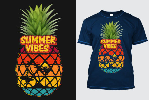 Summer T-shirt Design 10: A Vibrant Vector Asset for Creative Projects