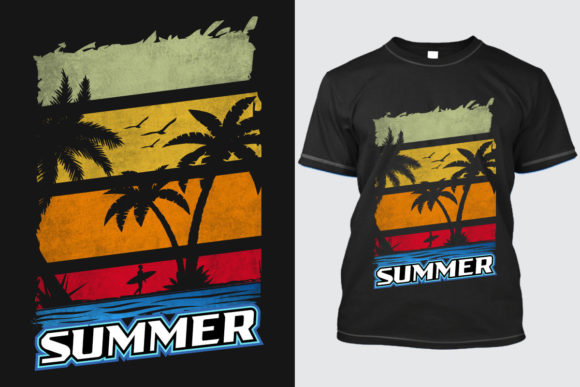 Summer T-Shirt Design 29: A Fresh Vector Asset for Creative Projects